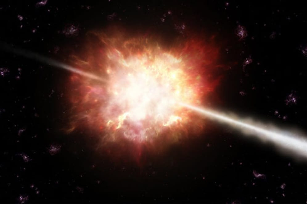 Explosion von Gamma-Strahlung (Illustration)