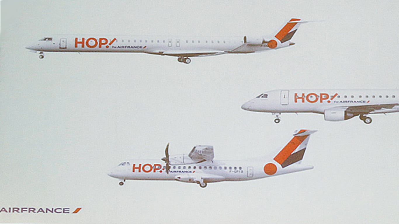Air France zeigt Designentwürfe für die Flugzeuge der neuen Airline "HOP!"