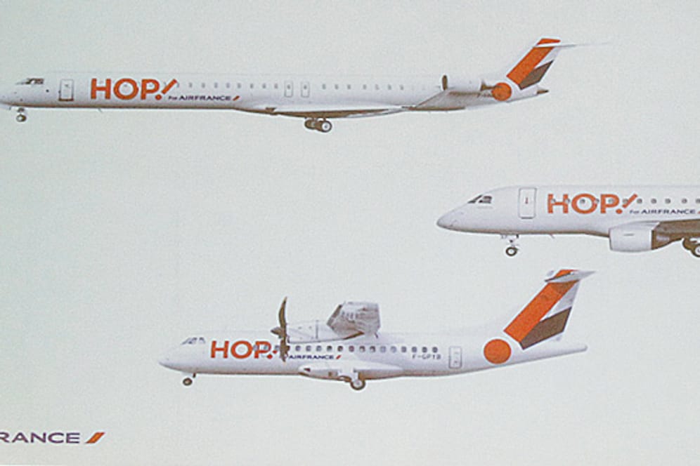 Air France zeigt Designentwürfe für die Flugzeuge der neuen Airline "HOP!"