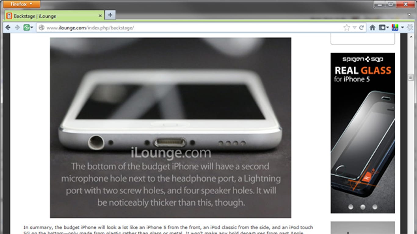 Auf www.ilounge.com sind die Bilder des angeblichen Billig-iPhones zu sehen.