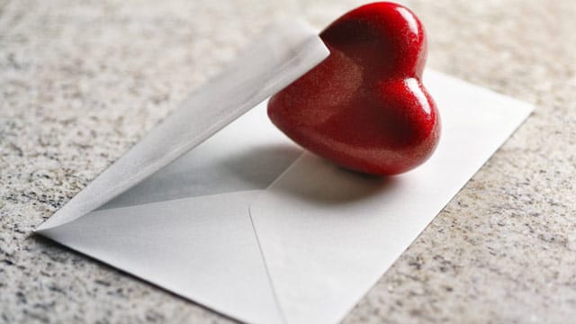 Eine Liebesbotschaft wird auch außerhalb von Valentinstag gerne gesehen