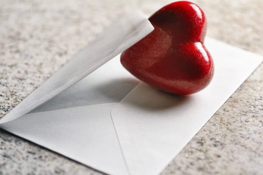 Eine Liebesbotschaft wird auch außerhalb von Valentinstag gerne gesehen