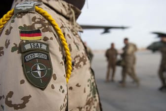 Bundeswehr-Soldat der ISAF-Schutztruppe in Afghanistan.