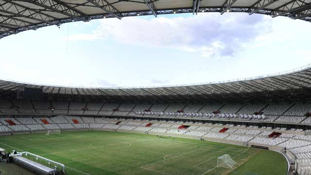 Für WM-Spiele momentan noch nicht geeignet: das Mineirao-Stadion in Belo Horizonte. Für WM-Spiele momentan noch nicht geeignet: das Mineirao-Stadion in Belo Horizonte.