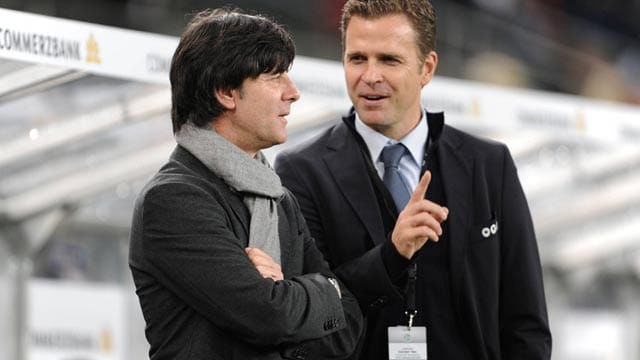 Joachim Löw (li.) und Oliver Bierhoff verstehen sich gut.