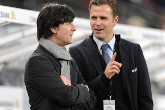 Joachim Löw (li.) und Oliver Bierhoff verstehen sich gut.
