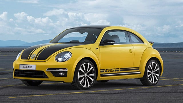 Neuer VW Beetle GSR und der gelb-schwarze Renner von 1973