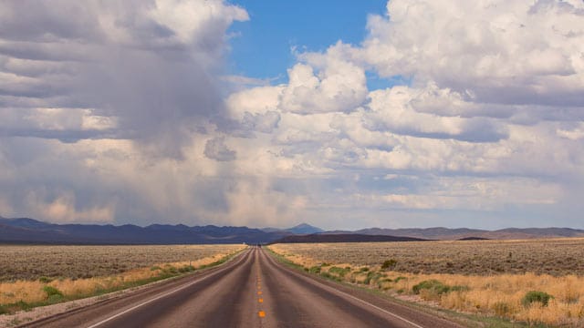 Schier endlos wirkt der Streckenabschnitt der Panamericana in den USA.