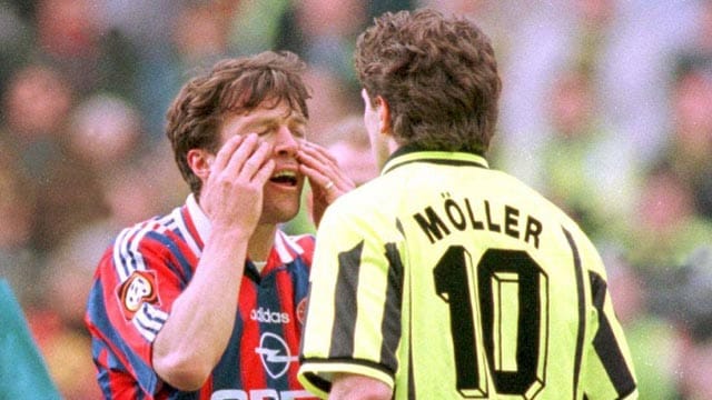 Lothar Matthäus und Andi Möller geraten aneinander.