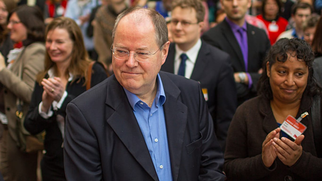 Kanzlerkandidat Peer Steinbrück - geschätzt und gefürchtet für seinen Art, Klartext zu sprechen.