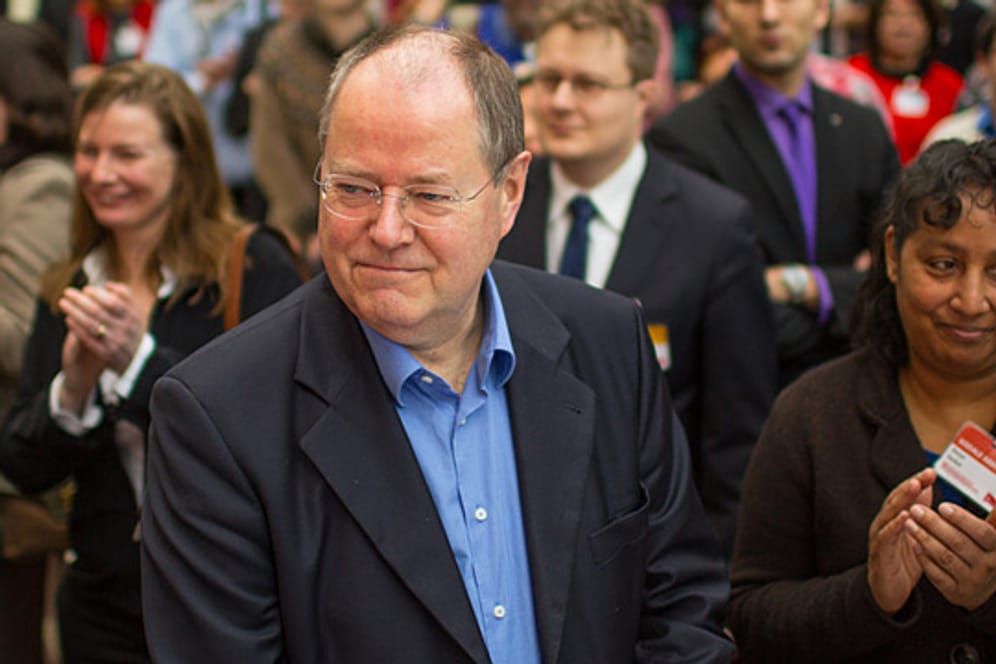 Kanzlerkandidat Peer Steinbrück - geschätzt und gefürchtet für seinen Art, Klartext zu sprechen.