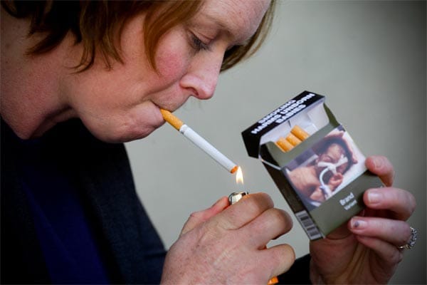 Rauchen: Schockkampagne in Großbritannien.
