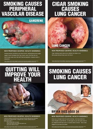 Rauchen: Schockkampagne in Großbritannien.
