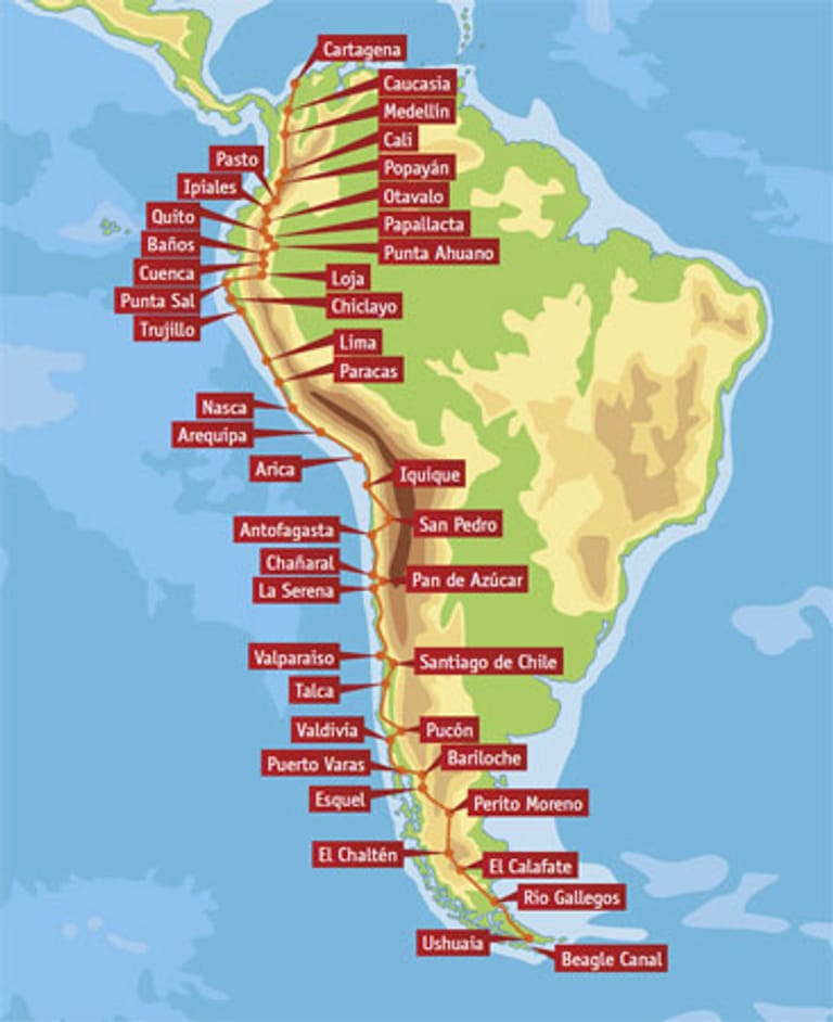 Den Abschluss bildet eine zweimonatige Fahrt durch Südamerika bis nach Feuerland. Wer nur diese mitmachen will, zahlt 17.800 Euro.
