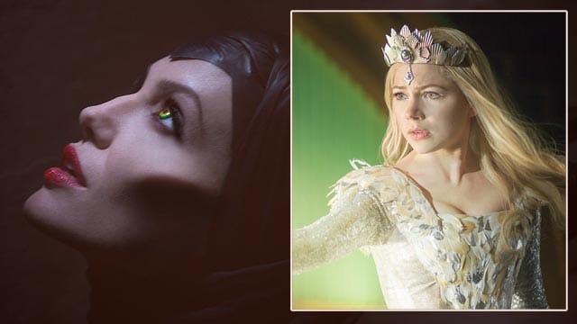 Böse Hexe - gute Hexe: Angelina Jolie in "Maleficent" (li.) und Michelle Williams in "Die fantastische Welt von Oz"