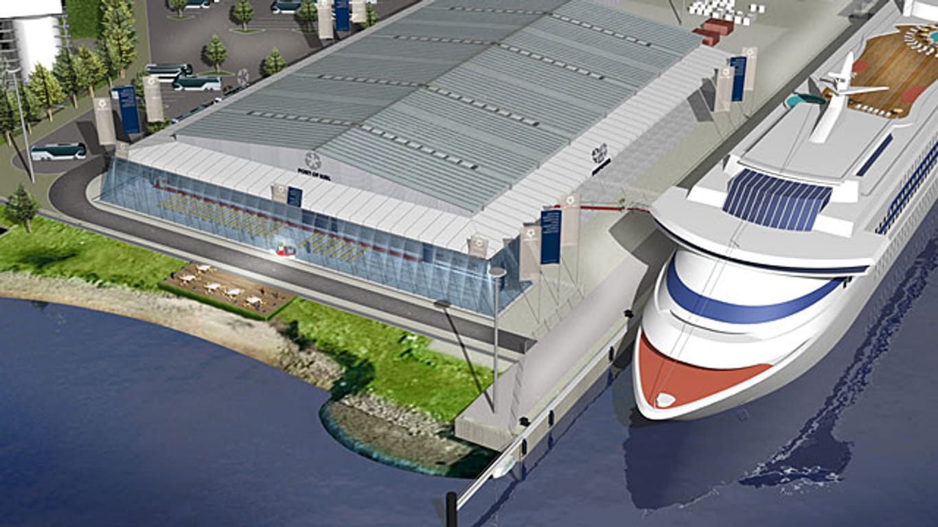 Der neue Liegeplatz 1 in Kiel soll schon im Juni das erste Schiff empfangen.