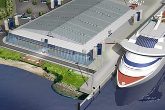 Der neue Liegeplatz 1 in Kiel soll schon im Juni das erste Schiff empfangen.