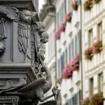 Die Altstadt von St. Gallen: Blick auf Fachwerkhäuser