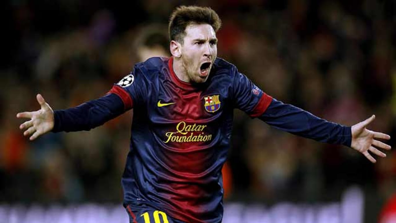 Barca-Star Lionel Messi beim Torjubel.