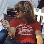 Clive Burr (ganz rechts im roten Shirt), ehemaliger Drummer der Band Iron Maiden, starb im Alter von 56 Jahren an Multipler Sklerose.