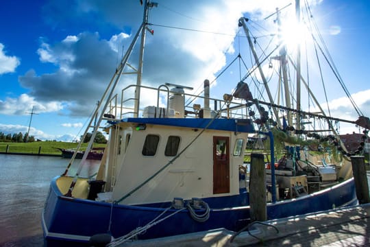 Krabbenfischerboot im hohen Norden.