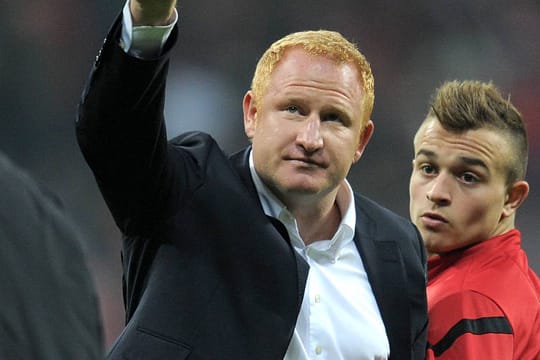 Heiko Vogel (li.) und Xherdan Sahqiri bejubelten in der vergangenen Saison das Double mit dem Schweizer Spitzenklub FC Basel.