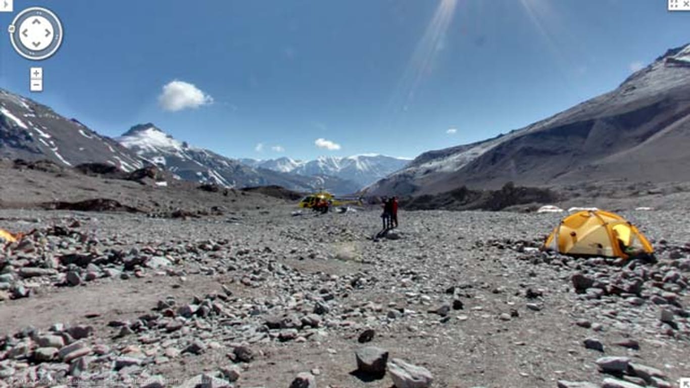 Blick auf das Aconcagua Base Camp, dem Startpunkt aller Expeditionen auf den höchsten Berg von Südamerika.