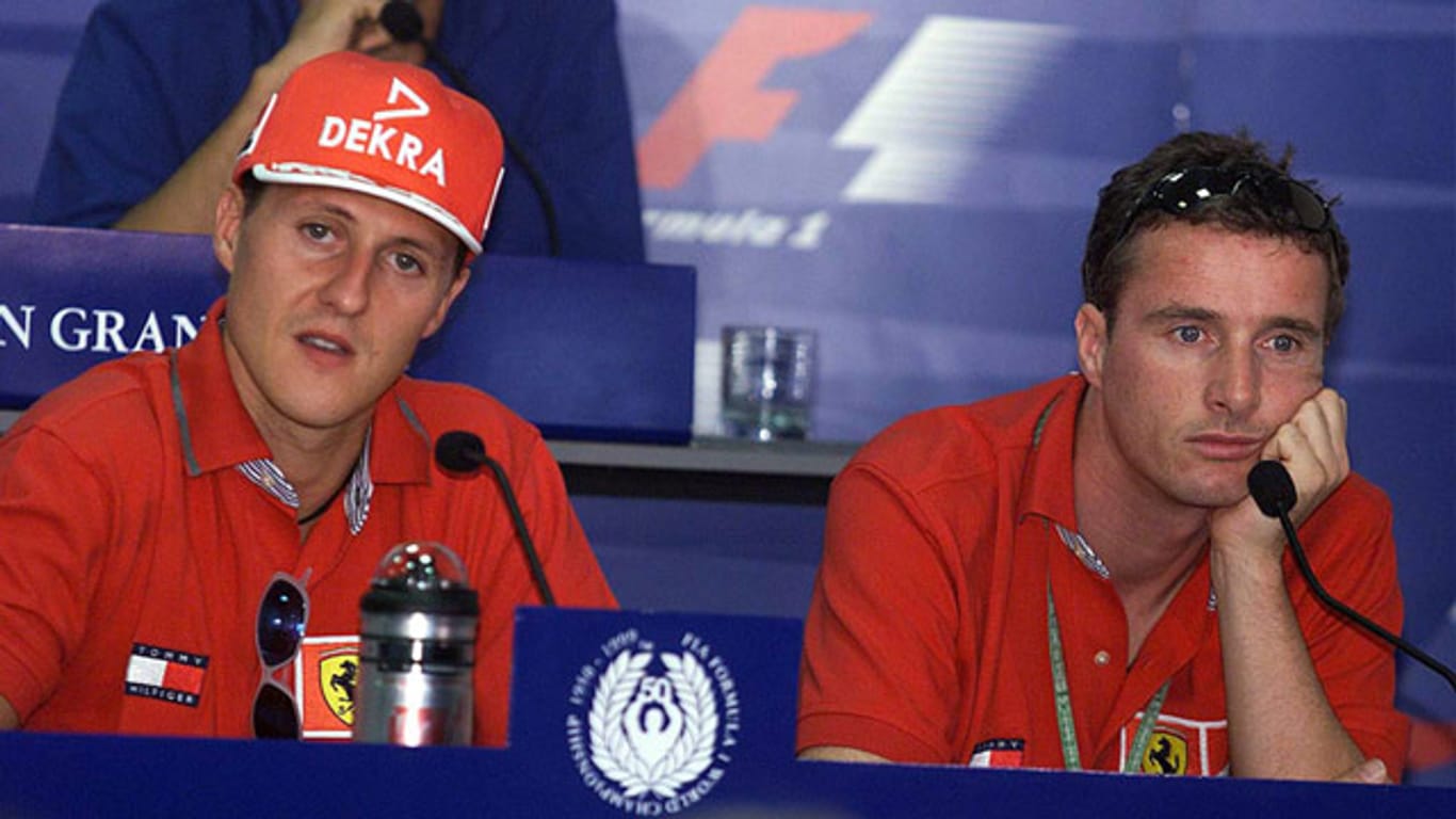 Michael Schumacher und Eddie Irvine sind bei Ferrari keine Freunde geworden.