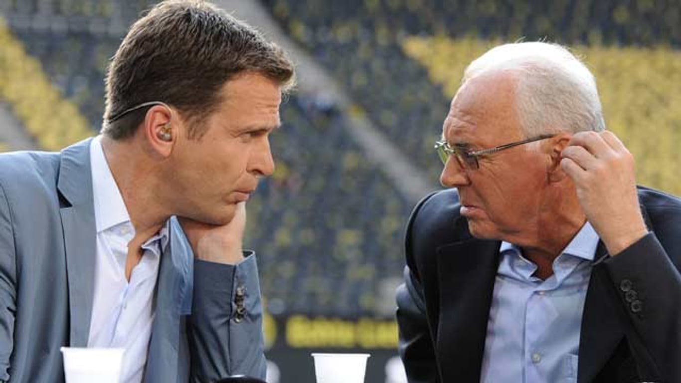Nicht einer Meinung: Oliver Bierhoff (li.) und Franz Beckenbauer.