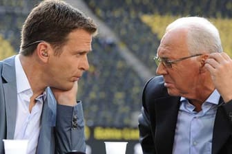 Nicht einer Meinung: Oliver Bierhoff (li.) und Franz Beckenbauer.