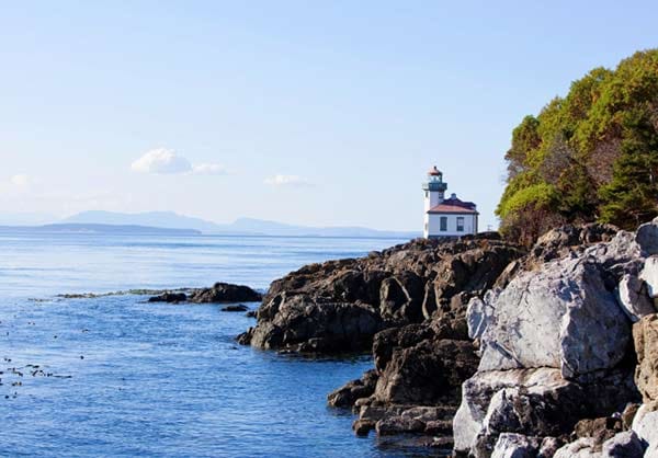 Ausnahmsweise keine Strände und tropischen Temperaturen bietet San Juan Island im US-Staat Washington (US-Westküste).