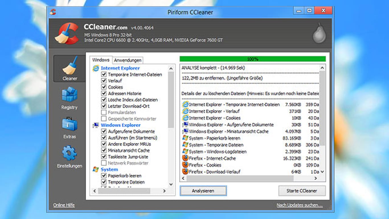 CCleaner 4 findet doppelte Dateien