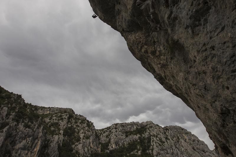 Stefan Glowacz und Christian Schlesener in der Erstbegehung in der Verdonschlucht. Stefan Glowacz und Christian Schlesener in der Erstbegehung in der Verdonschlucht.