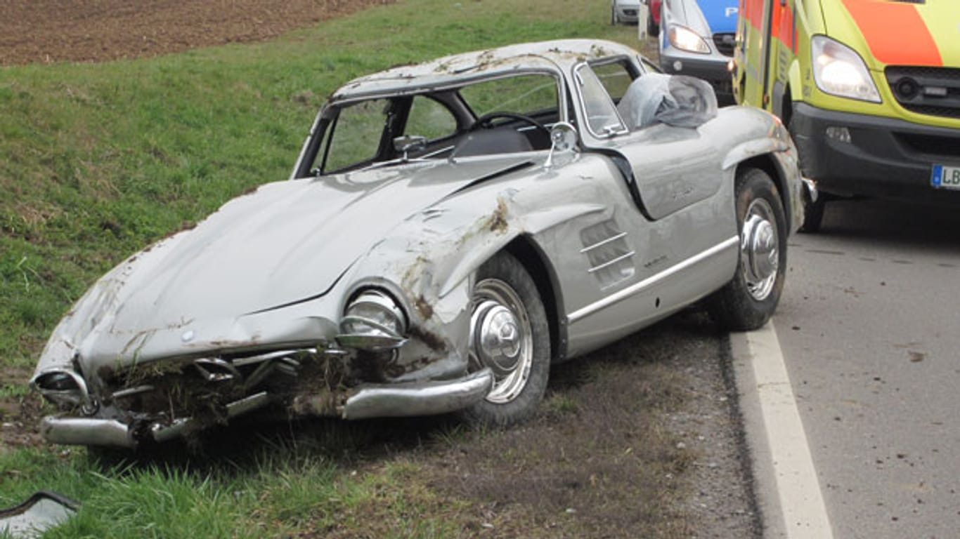 Mercedes 300 SL Flügeltürer: Unfall bei einer Probefahrt