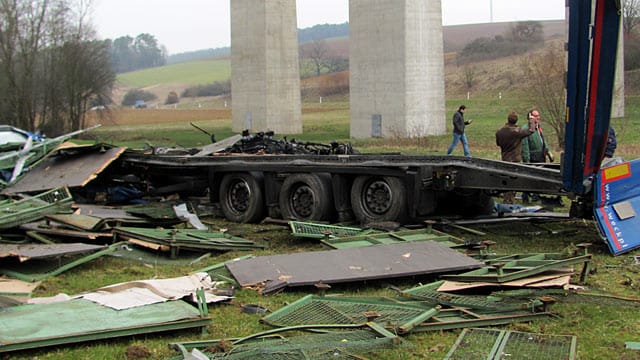 Sattelzug-Unfall auf der A 81