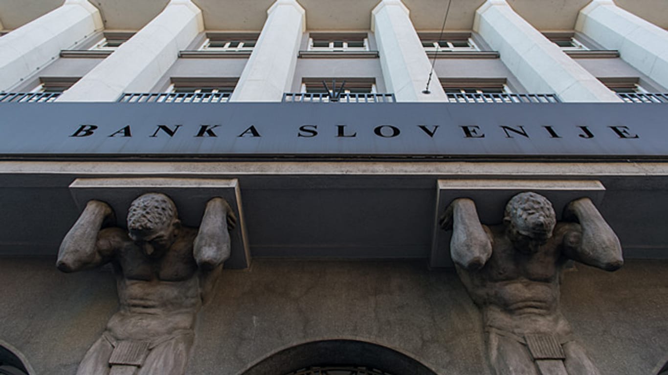 Schwere Lasten in den Büchern: das Hauptquartier der slowenischen Zentralbank