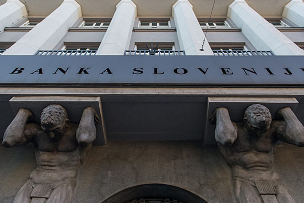Schwere Lasten in den Büchern: das Hauptquartier der slowenischen Zentralbank