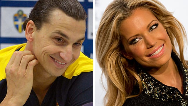 Sylvie van der Vaart und der schwedische Nationalstürmer Zlatan Ibrahimovic