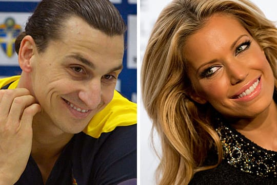 Sylvie van der Vaart und der schwedische Nationalstürmer Zlatan Ibrahimovic