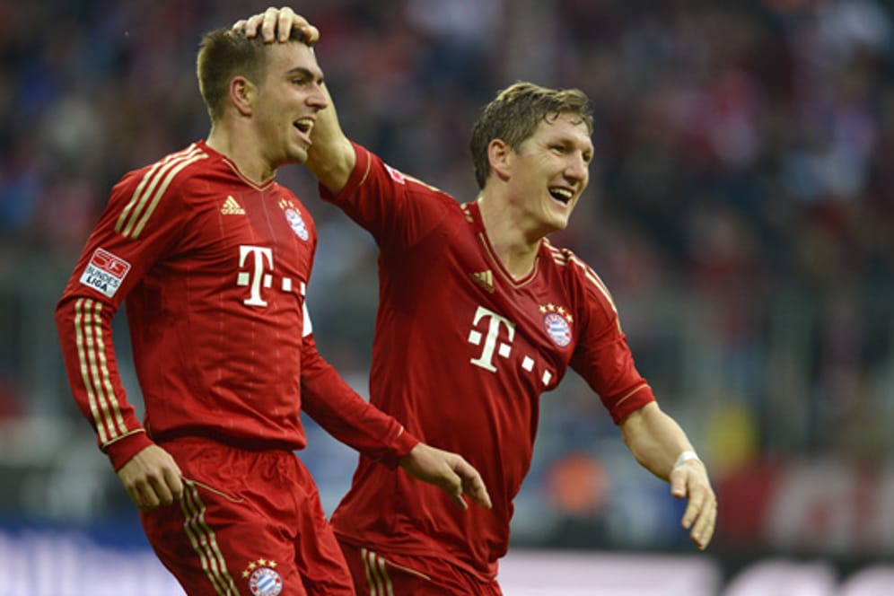 Philipp Lahm und Bastian Schweinsteiger vom FC Bayern