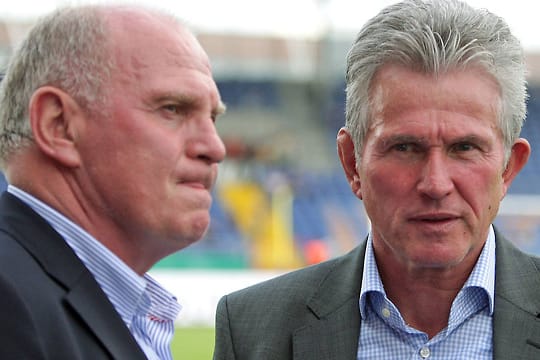 Uli Hoeneß (li.) und Jupp Heynckes gehen in der kommenden Saison getrennte Wege.