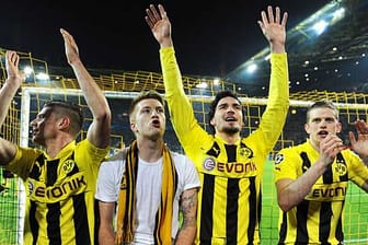 Feiern die Spieler von Borussia Dortmund auch nach dem Champions-League-Halbfinale gegen Real Madrid?