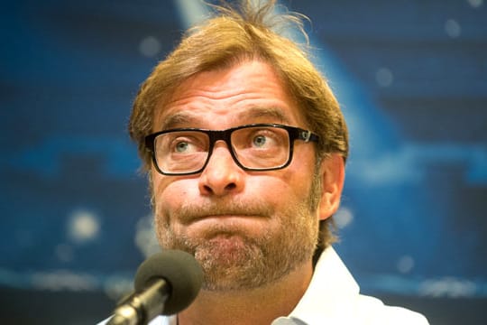 Jürgen Klopp auf der Pressekonferenz nach Bekanntgabe des Götze-Wechsels.