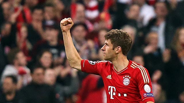 Siegerfaust: Thomas Müller lieferte gegen Barcelona einen Gala-Auftritt ab.