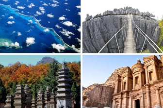 Diese Orte stehen auch auf der Liste des UNESCO-Welterbes: Die Lagune von Neukaledonien, das Naturreservat Tsingy de Bemaraha und die historischen Stätten von Dengfeng.