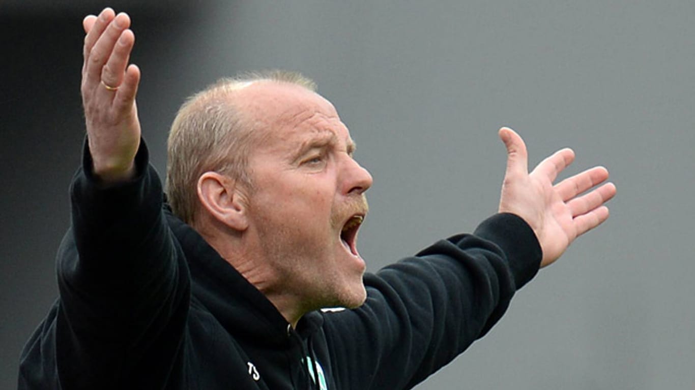 Emotion pur: Werder Bremens Trainer Thomas Schaaf.