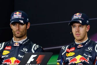 Die Teamkollegen Sebastian Vettel (re.) und Mark Webber sind nicht die größten Freunde.