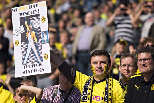 Auch dieser BVB-Fan möchte in London im Stadion dabei sein.