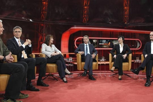 Von links nach rechts: Hendrik Schneider, Jürgen Graalmann, Sonia Seymour Mikich, Günther Jauch, Andrea Grebe und Jens Spahn