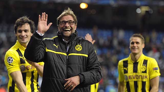 Die Dortmunder Mats Hummels, Jürgen Klopp und Sebastian Kehl (v.li.) wollen auch in Wembley jubeln. Die Dortmunder Mats Hummels, Jürgen Klopp und Sebastian Kehl (v.li.) wollen auch in Wembley jubeln.